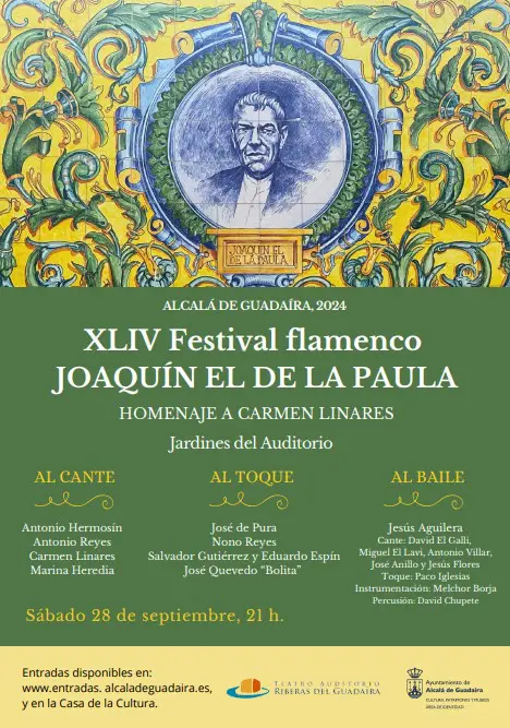 Cartel festival flamenco Joaquin de la Paula