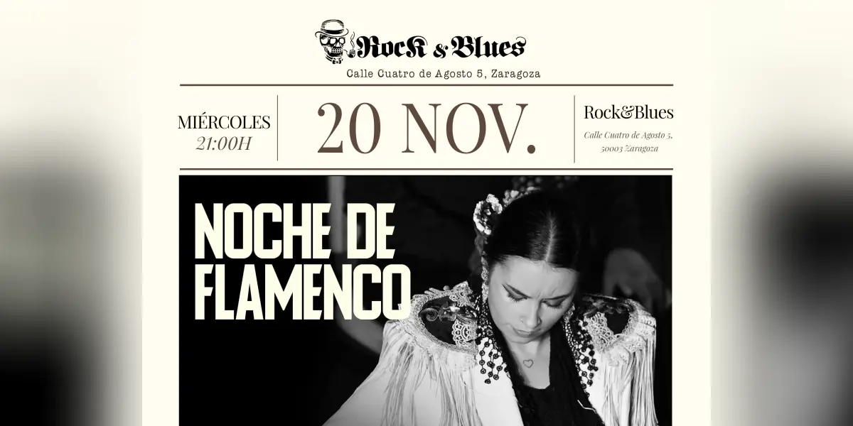 Flamenco en Zaragoza Cartel Rock e Blues