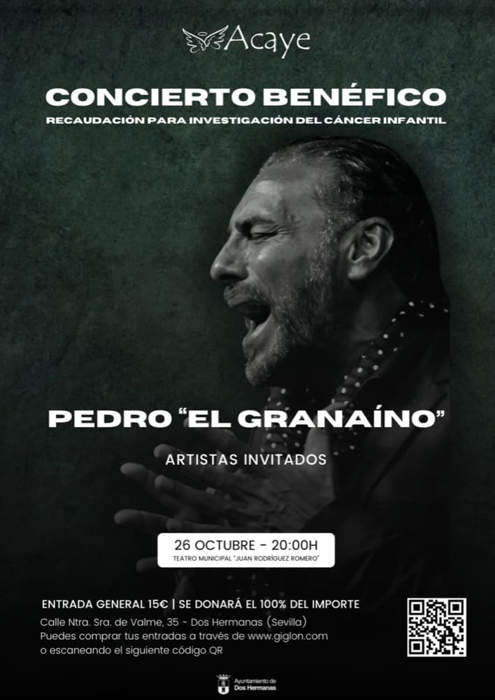 Cartel Pdero El Granaino Gala Benefica contra el cancer