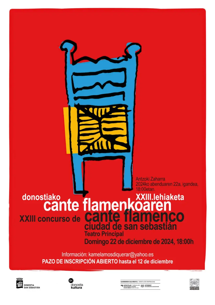 Cartel del concurso de cante flamenco de San Sebastian