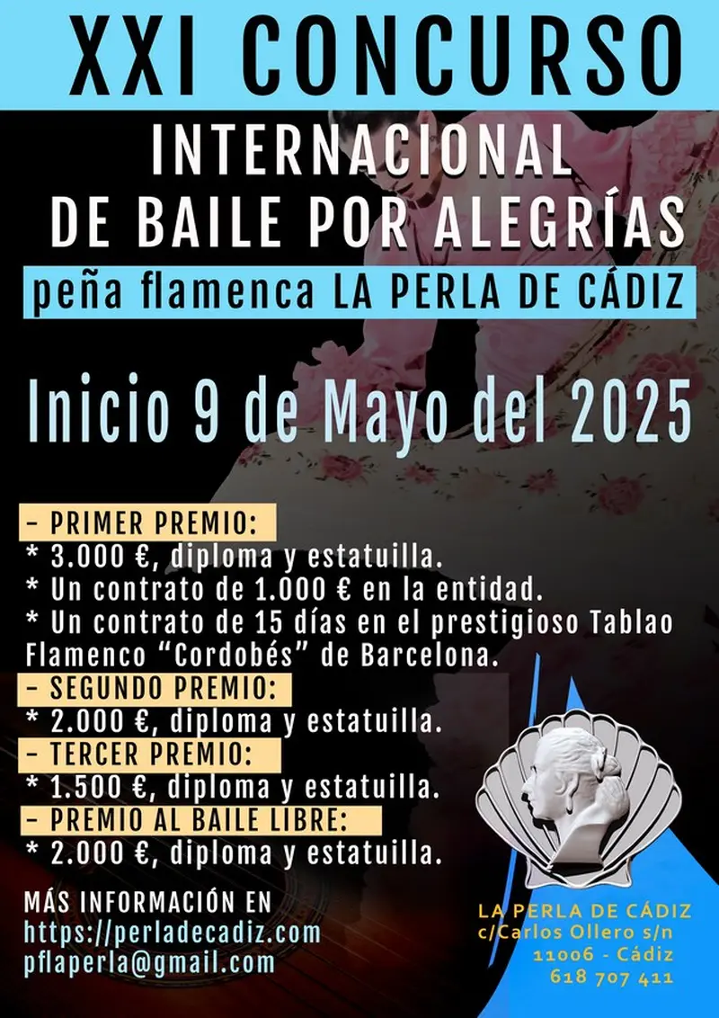 Cartel Concurso Perla de Cádiz 2025