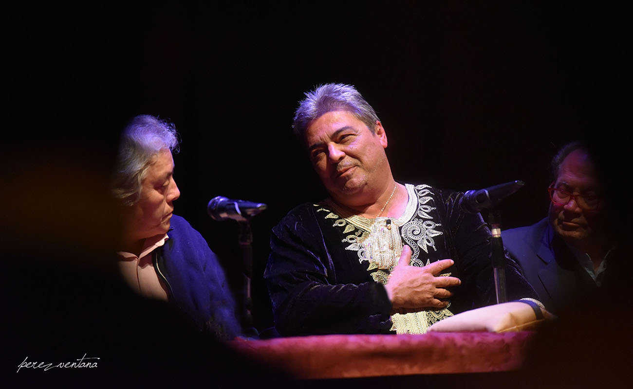 Manuel Bohórquez, Antonio Canales y Manuel Marín. Homenaje a Antonio Canales. Teatro Enrique de la Cuadra, Tacón Flamenco de Utrera. Foto: Quico Pérez-Ventana