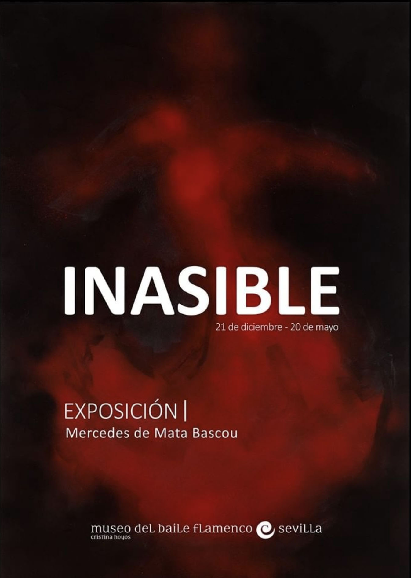 Cartel de la colección 'Inasible' de Mercedes de Mata en el Museo del Baile Flamenco, Sevilla.