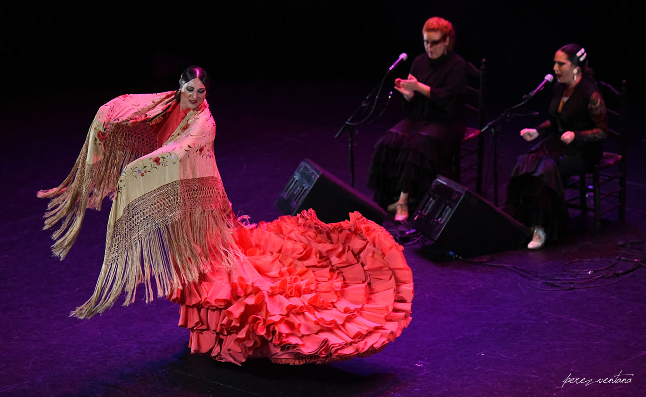 La bailaora Paula Salazar. Gala de Ganadores del concurso Talento Flamenco, Fundación Cristina Heeren. Ciclo Flamenco Viene del Sur. Teatro Central, Sevilla. Foto: Quico Pérez-Ventana