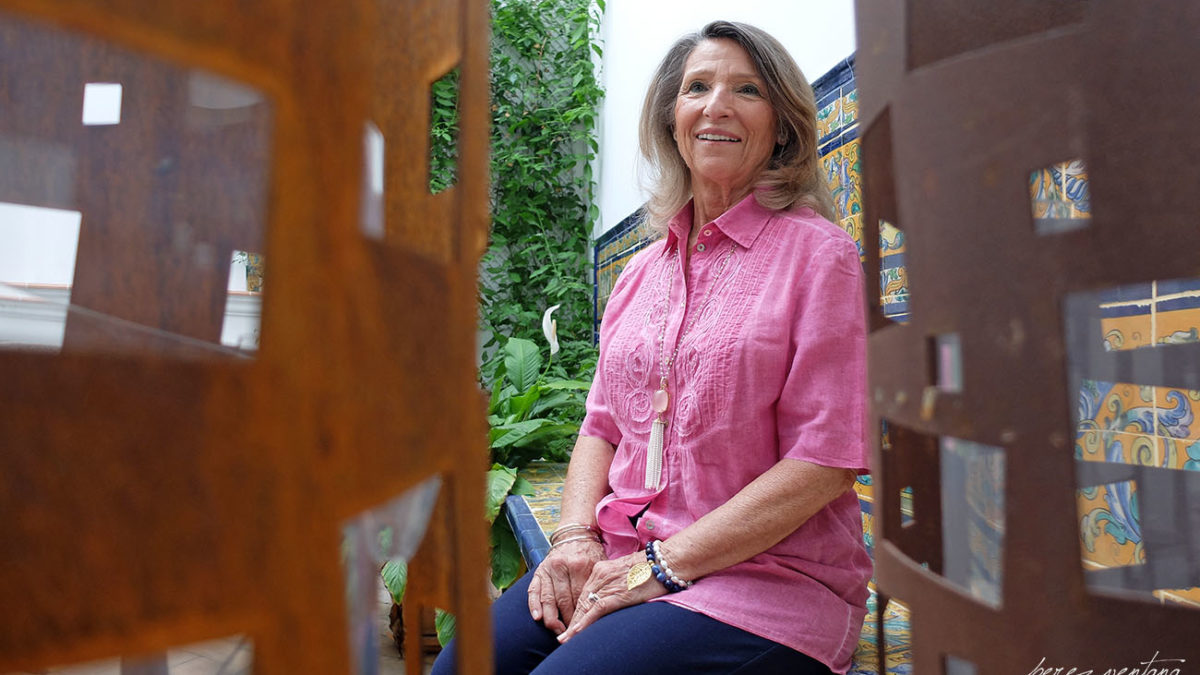 Cristina Heeren, en un patio de la sede de su Fundación. Foto: Quico Pérez-Ventana