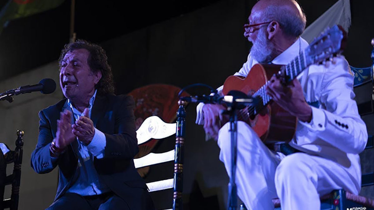 Juanito Villar y Periquín Niño Jero. Clausura XXXV Encuentros Flamencos. Peña Flamenca Juanito Villar. Cádiz. 5 julio 2019. Foto: Juan Luis Monge