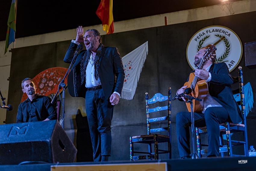 Pedro el Granaíno y Antonio Patrocinio hijo. Clausura XXXV Encuentros Flamencos. Peña Flamenca Juanito Villar. Cádiz. 5 julio 2019. Foto: Juan Luis Monge