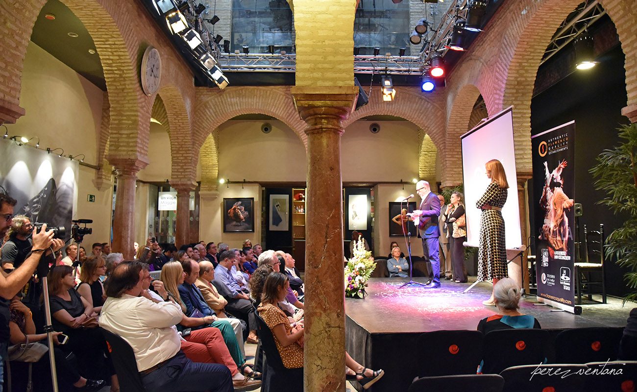 Presentación de la alianza «Authentic Flamenco Quality Establishments» en el Museo del Baile Flamenco. 8 octubre 2019. Foto: perezventana