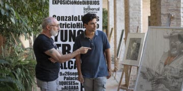 Presentación exposición de dibujos en el Palacio de los Marqueses de Algaba, 9/09/24, Sevilla. Archivo Fotográfico Bienal de Sevilla 2024. Fotografía: @Laura León