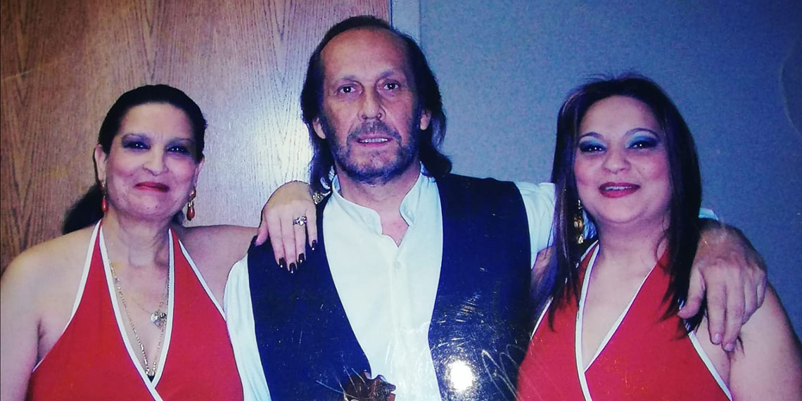 Hermina Borja y La Tana, con Paco de Lucía. Foto: HB