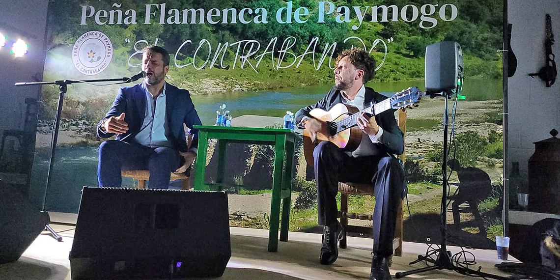 Jesús Méndez y Pepe del Morao. Peña Flamenca El Contrabando, Paymogo (Huelva). 10 enero 2025. Foto: Jesús Naranjo