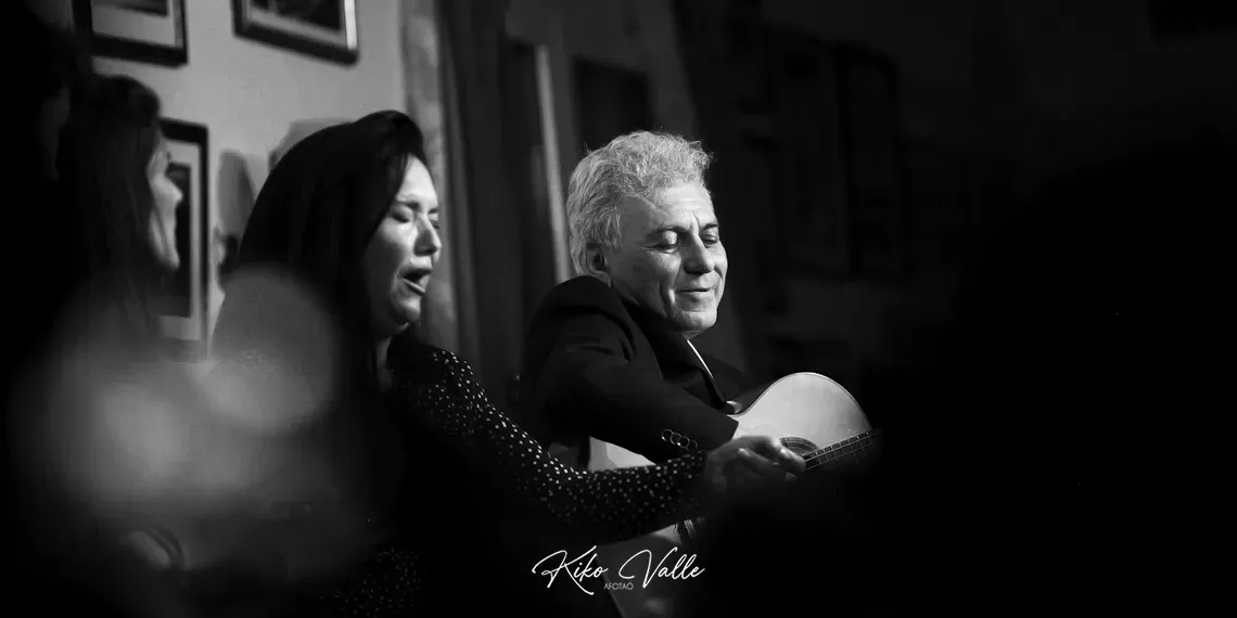 La Yiya y Antonio Carrión. Presentación de la LVI Reunión de Cante Jondo de La Puebla de Cazalla. Torres Macarena, Sevilla. 22 mayo 2025. Foto: Kiko Valle