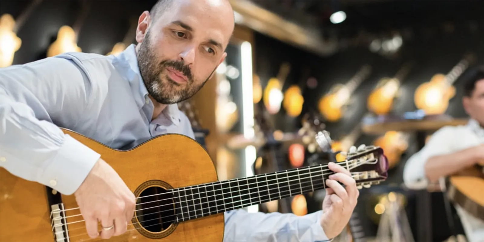 El guitarrista David Leiva. Foto: web Taller Musics