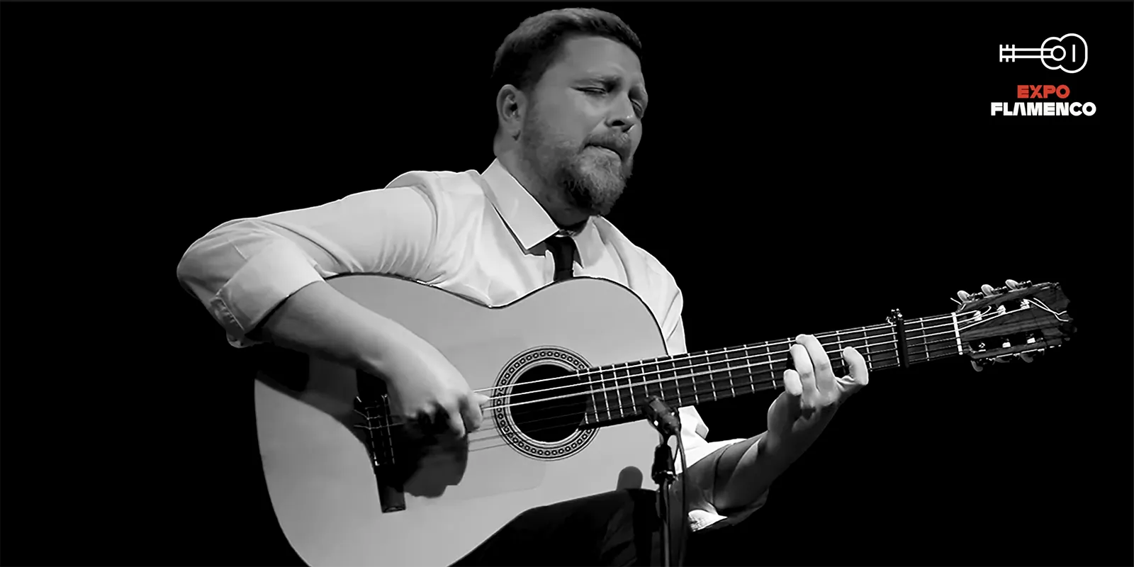 El guitarrista Alejandro Hurtado, en una actuación reciente en Espacio expoflamenco Jerez.