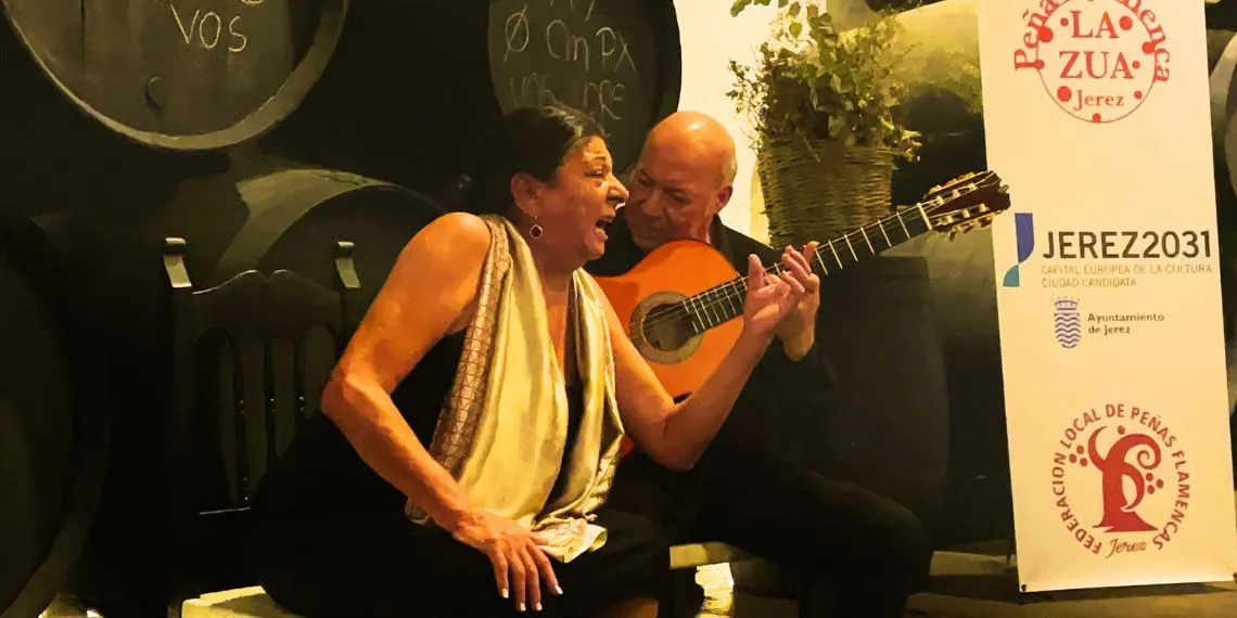 Dolores Agujetas, en la Bodega Fernández-Gao 1750, Jerez. Foto: Juan Garrido