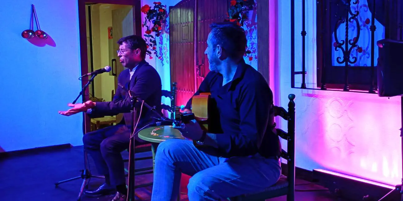Galacho de Málaga y Luis Millán. Peña flamenca Amantes del flamenco, Peligros (Granada). 11 oct 2025. Foto: Amantes Flamenco