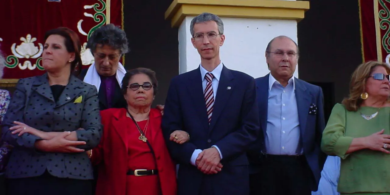 Miguel Funi, Bernarda, Francisco Jiménez (alcalde de Utrera), Paco del Gastor, Inés de Utrera. Foto: Estela Zatania