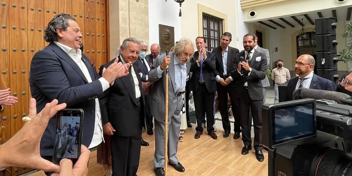 Manuel Morao y Rafael de Paula, en la Peña Tío José de Paula. Foto: archivo Juan Garrido