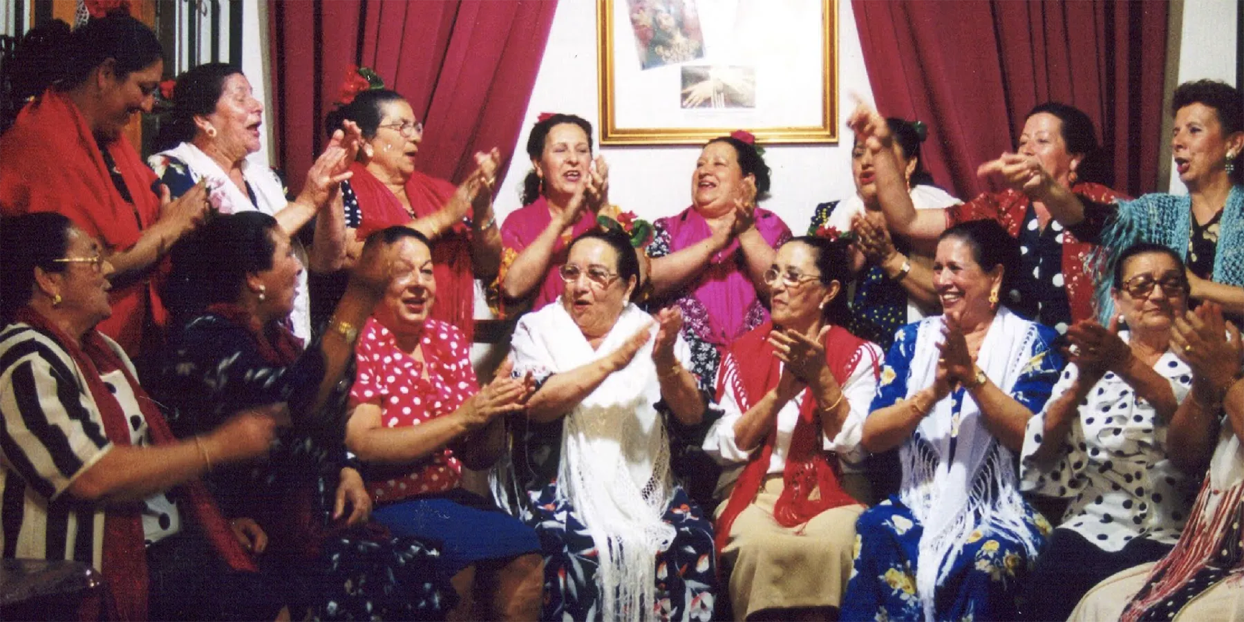 Mujeres en la Peña Tío José de Paula en una zambomba jerezana. Foto: Google Arts & Culture