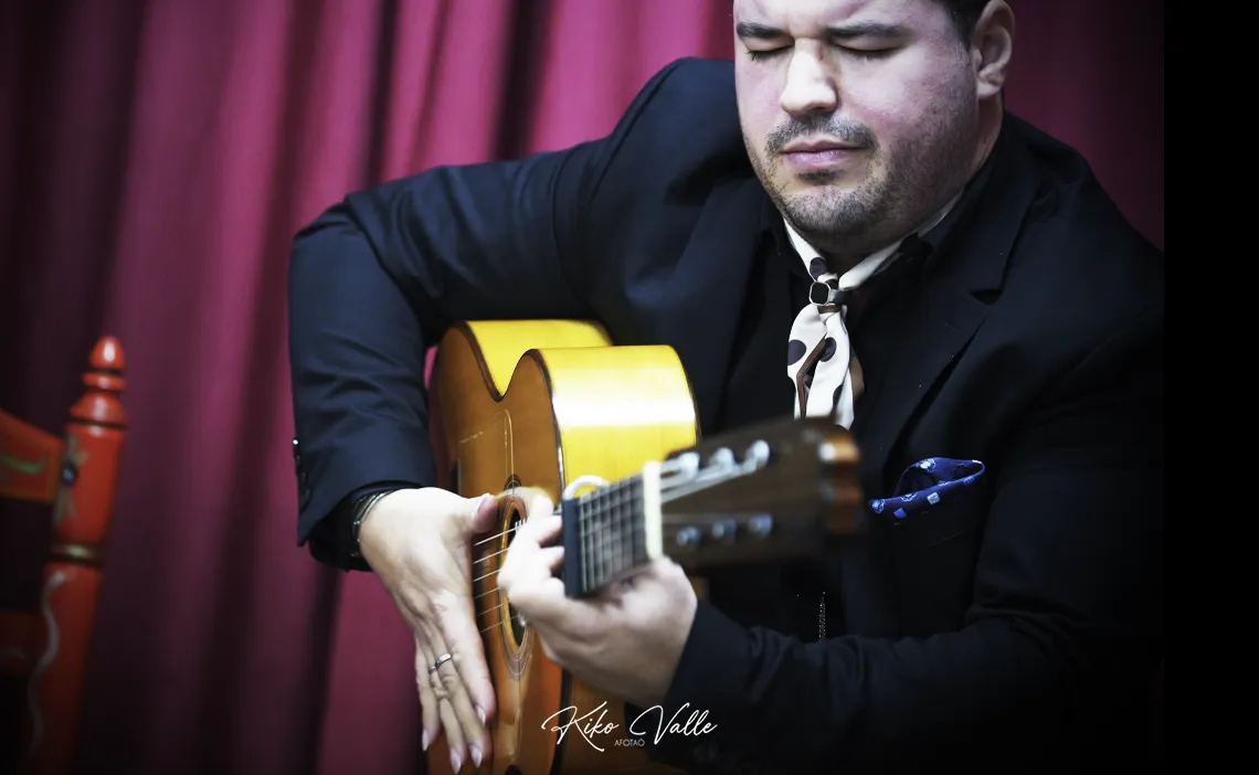 Mané Ortega. Recital de Raquel Salas. Peña Flamenca La Toná, Sevilla. 22 de marzo de 2025. Foto: Kiko Valle