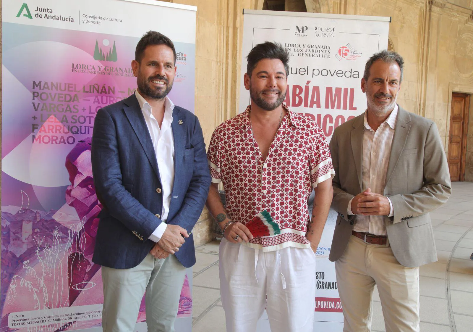 Presentación de 'Hay mil federicos', de Miguel Poveda. Ciclo Lorca y Granada en los Jardines del Generalife. Foto: AAIC