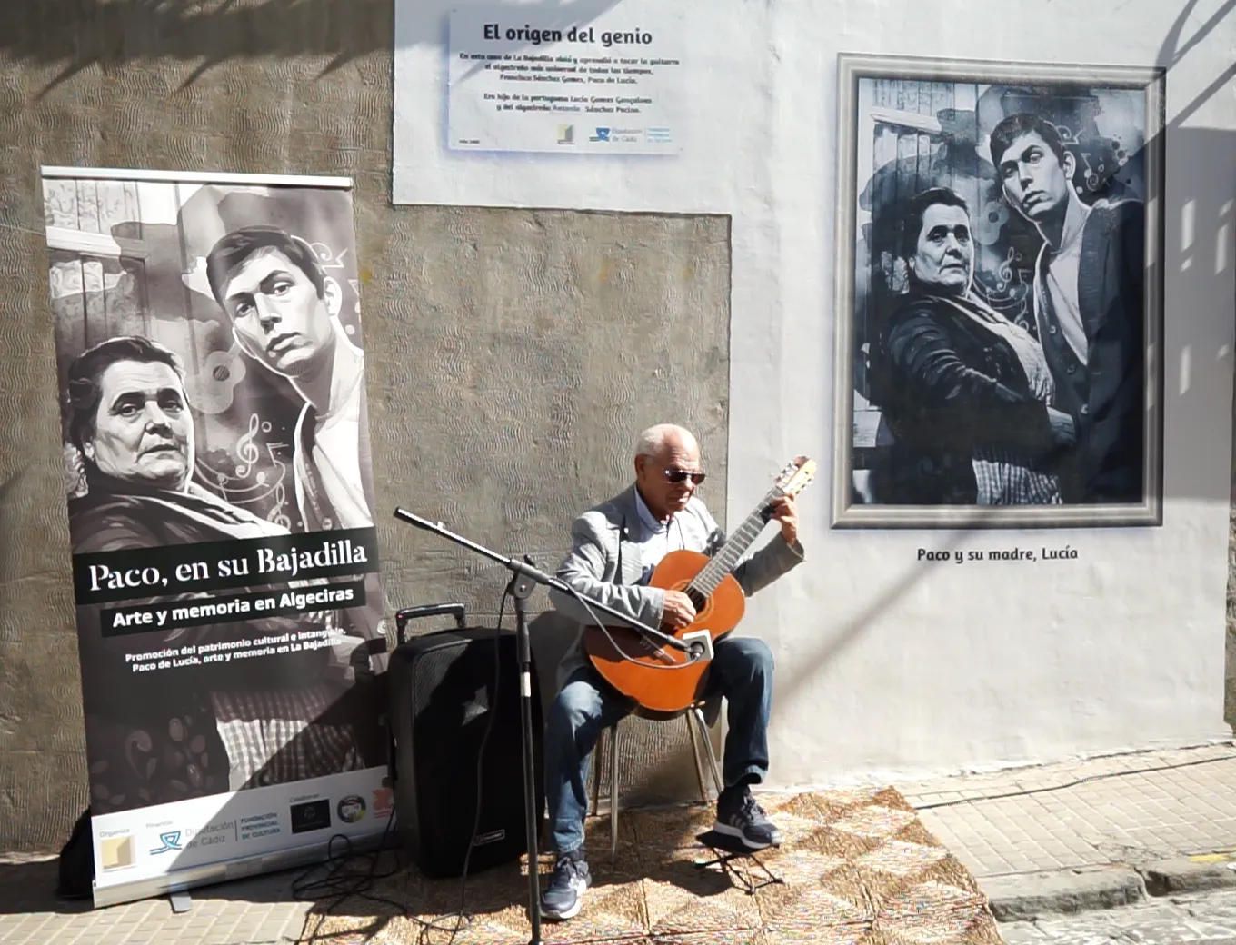 Inauguración del mural de Paco de Lucía en La Bajadilla, Algeciras. Foto: Fundación Márgenes y Vínculos