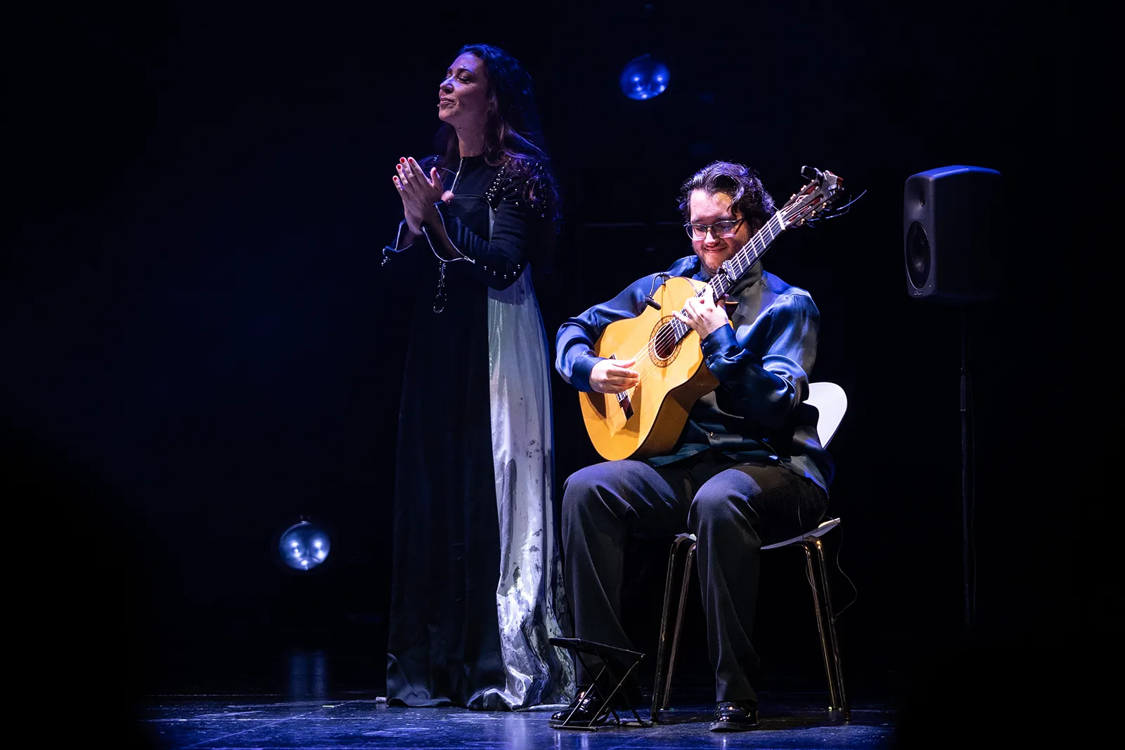 'Los Magníficos', de Sandra Carrasco, Carmen La Talegona, Andrés Barrios y David de Arahal. IV Festival Flamenco de Mérida. Teatro María Luisa, Mérida. 18 oct 2025. Foto: José Manuel Moreno Quirós