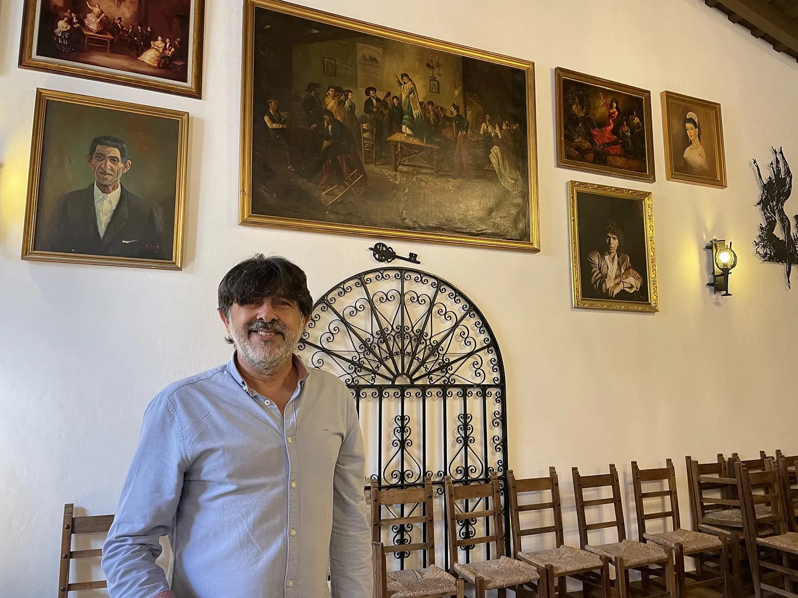 José El Pañero. Inauguración de la nueva sede de la Peña Flamenca Los Cernícalos, Jerez. Foto: Juan Garrido