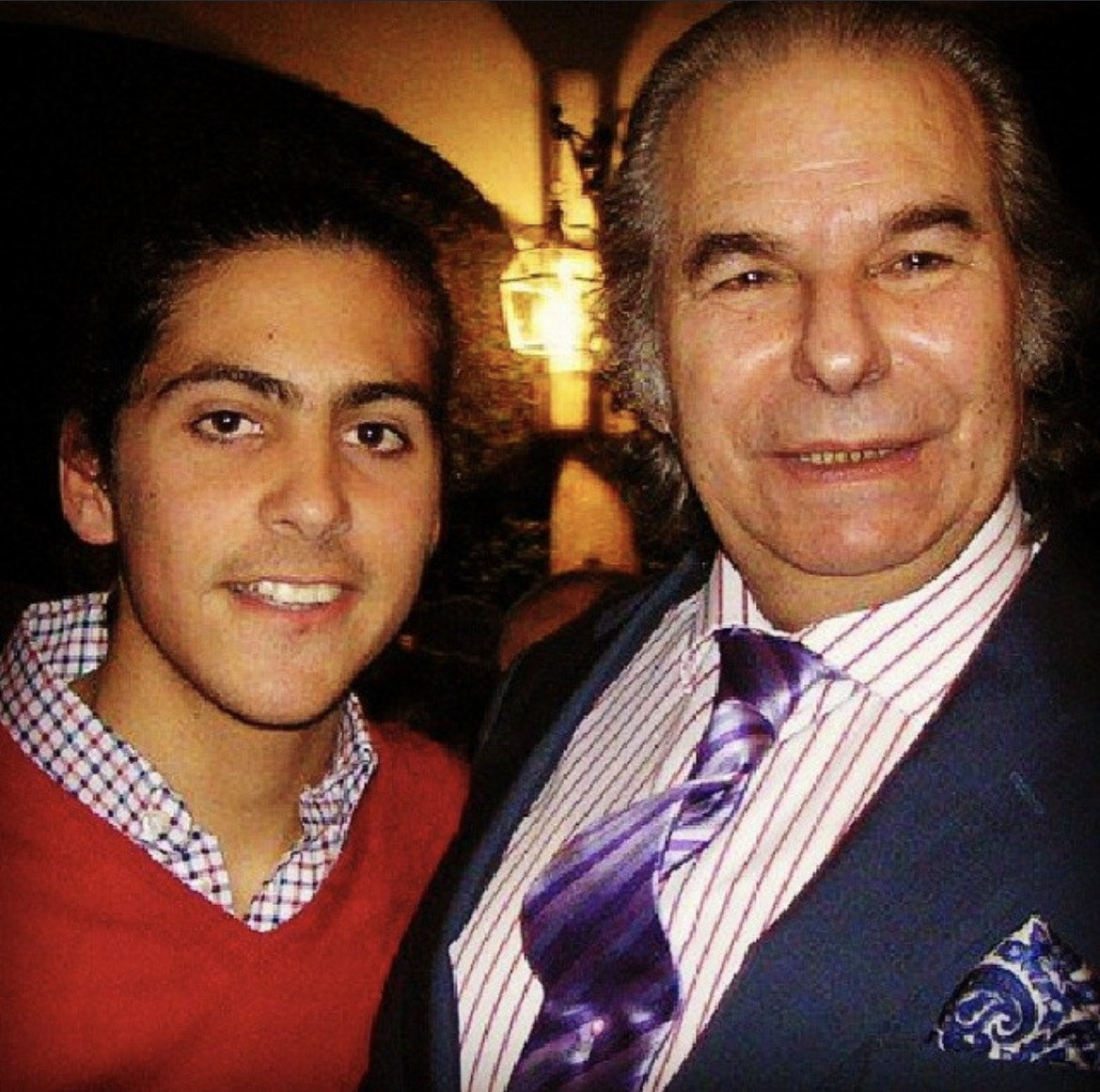 Juan Garrido –sin barba– y Rafael de Paula, el día de la insignia de oro a Manuela Carrasco. Bodega Domecq, 2008.