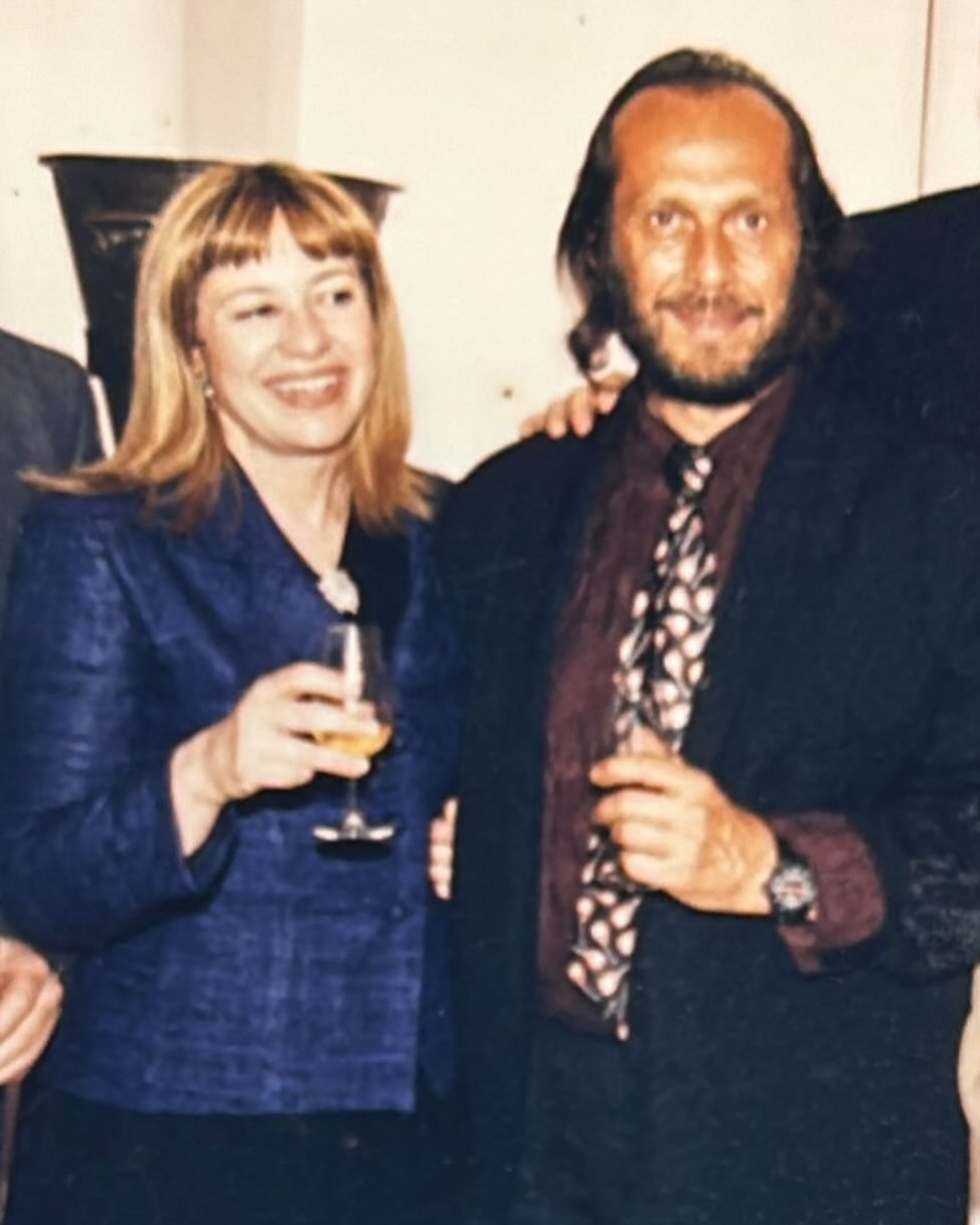 La diseñadora Teresa Torres, con Paco de Lucía. Foto: RRSS T.T.