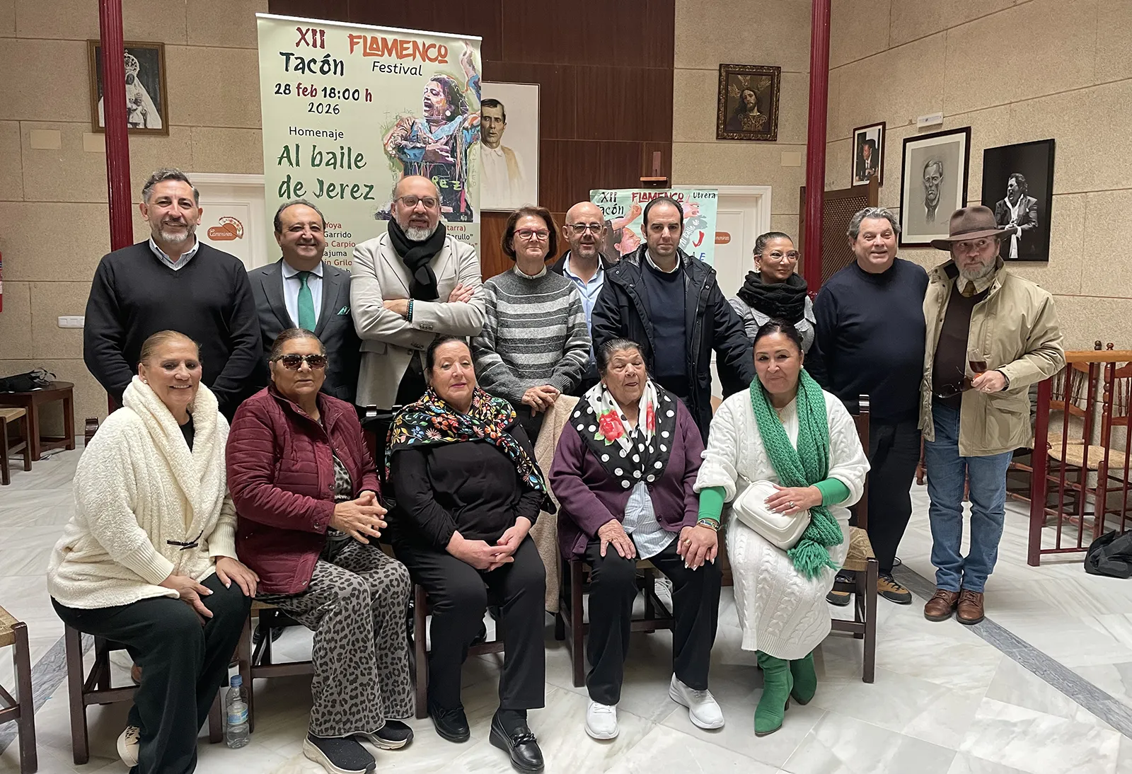 Presentación del festival Tacón Flamenco de Utrera. Peña Flamenca Tío José de Paula, Jerez. 9 feb 2026. Foto: Juan Garrido