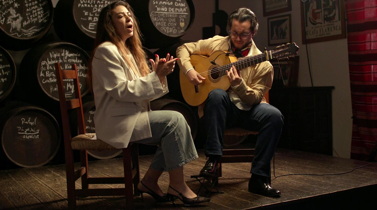 Sandra Carrasco y David de Arahal. Documental 'Acuérdate de mí', sobre La Niña de la Puebla. De la cineasta onubense Remedios Malvárez.