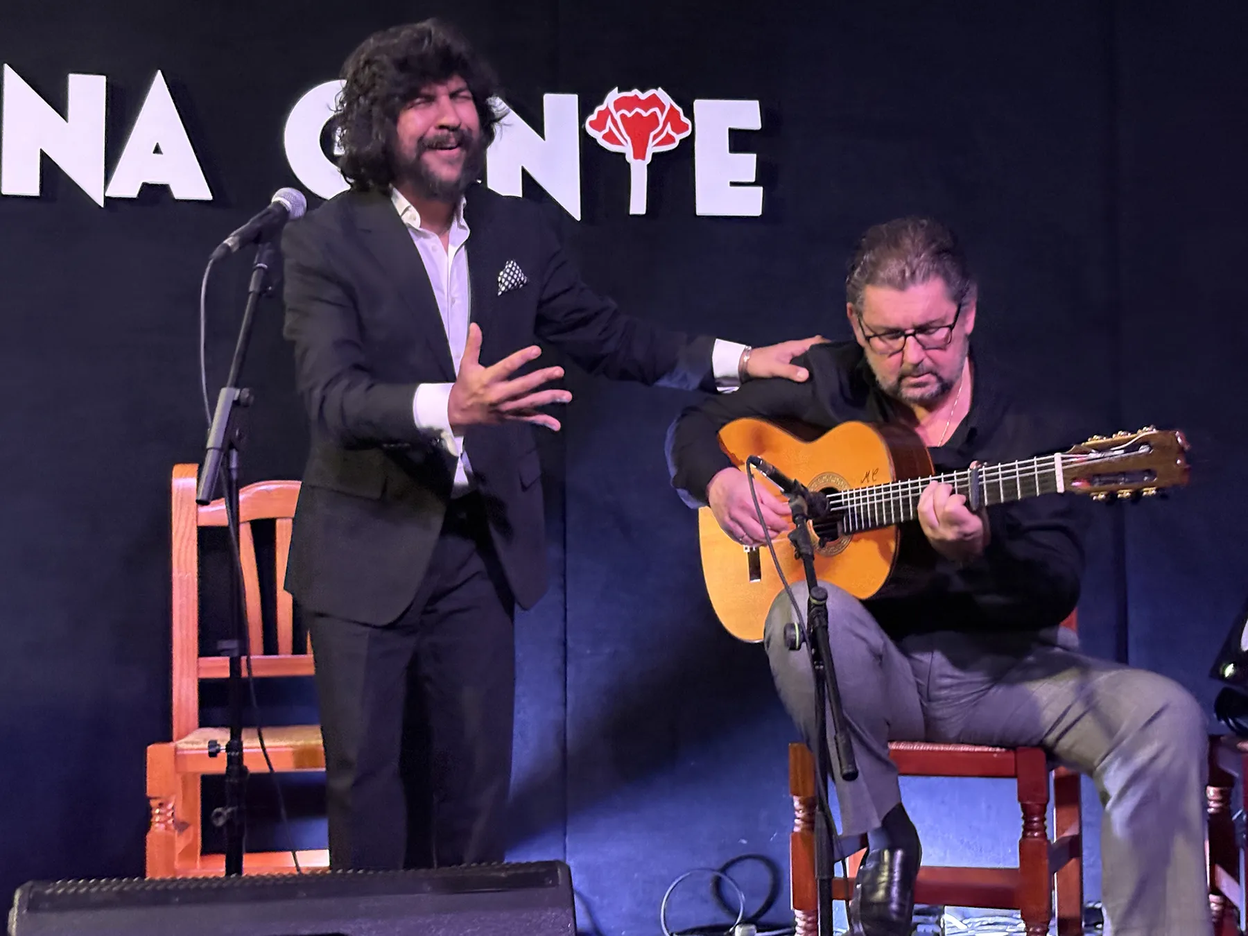 Rancapino Chico y Antonio Higuero. Peña Flamenca Buena Gente, Jerez. Foto: Juan Garrido