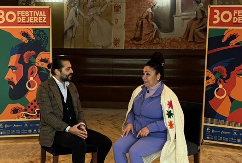 Manuela Carpio, en una entrevista con Juan Garrido.