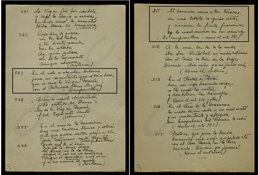 Anotaciones de Arcadio Larrea (Misión M35), 1948-1949. CSIC.