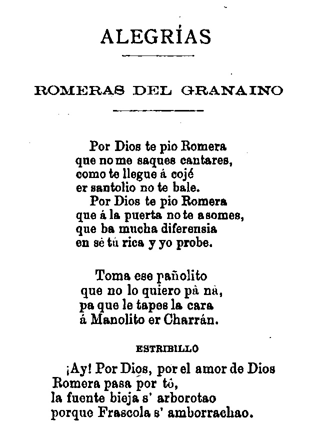 El Folk-Lore Andaluz (nº 8, octubre de 1882).