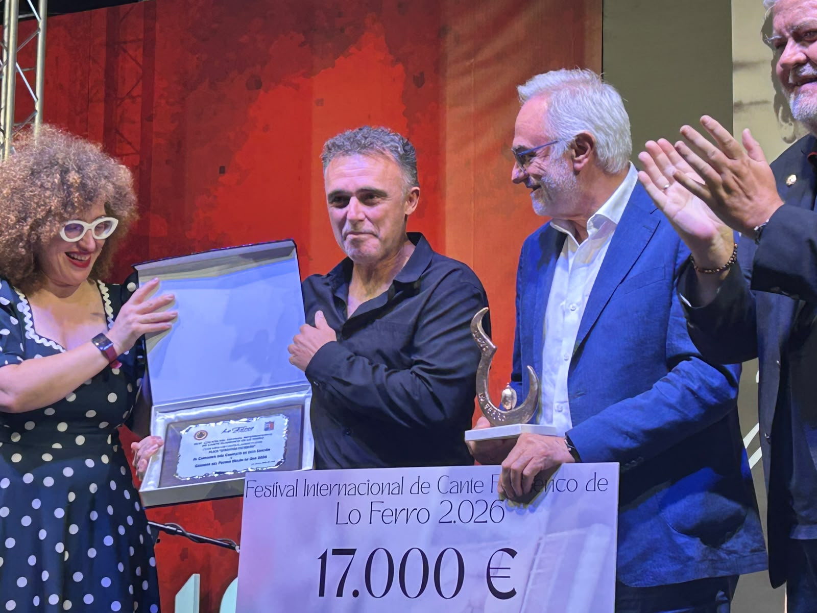 Francisco Ocón, ganador del Melón de Oro en el Concurso del Festival Internacional de Cante Flamenco de Lo Ferro 2026. Foto: Lo Ferro