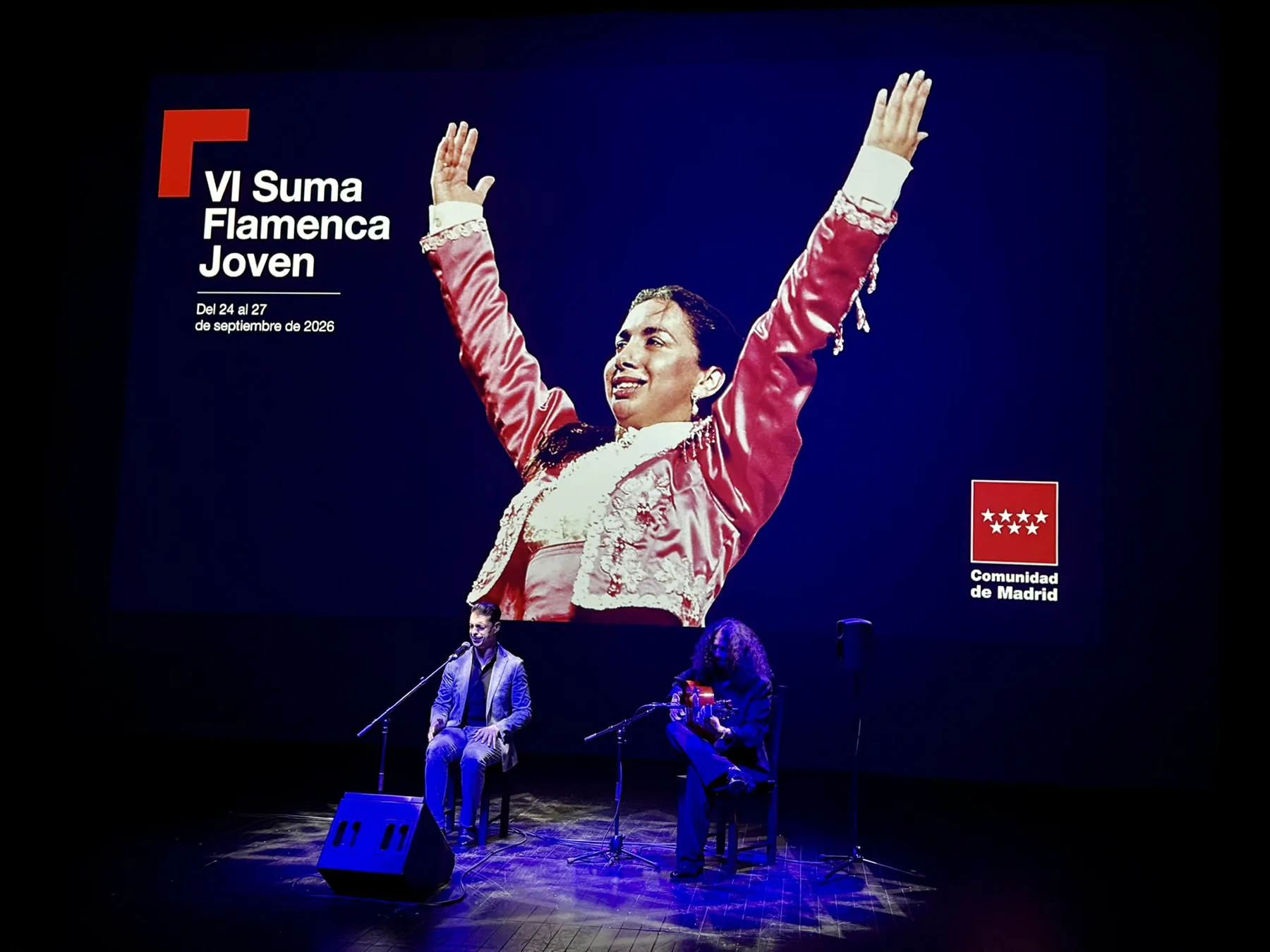 Eleazar Cerreduela y Joni Jiménez. Presentación del VI Suma Flamenca Joven. Teatros del Canal, Madrid. 7 julio 2026. Foto: Suma