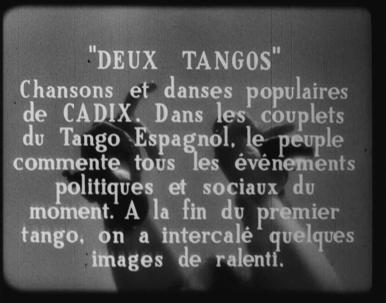 Fotograma de la presentación de los tangos Argentinita en la película de 1938