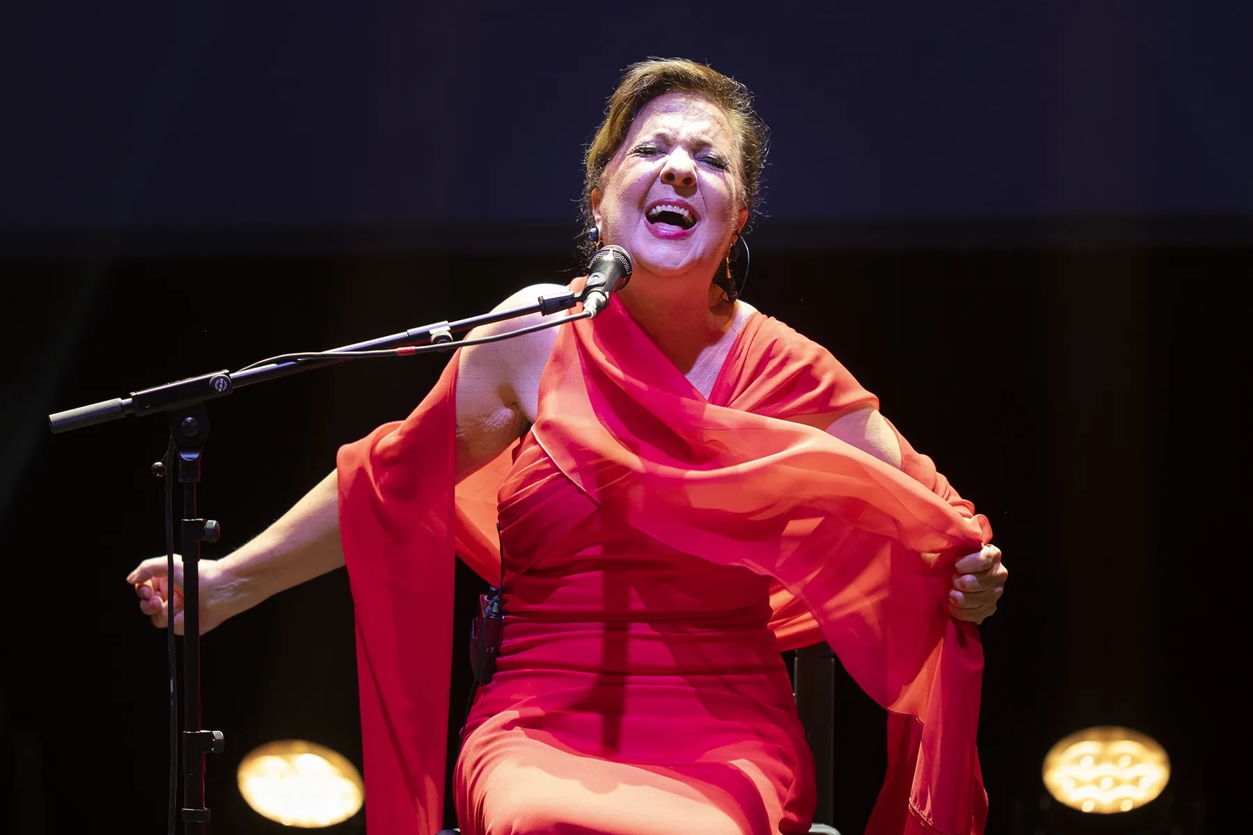 'Perlas a millares (30º aniversario de la Antología de la Mujer en el Cante)', de Carmen Linares. XXIV Bienal de Flamenco de Sevilla. Teatro de la Maestranza. 3 oct 2026. Foto: Archivo fotográfico Bienal @Laura León