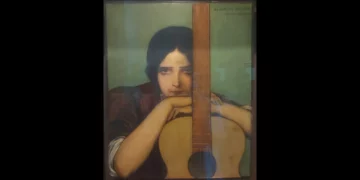 'Mujer con guitarra', de Julio Romero de Torres. Dedicado a Manuel Machado.