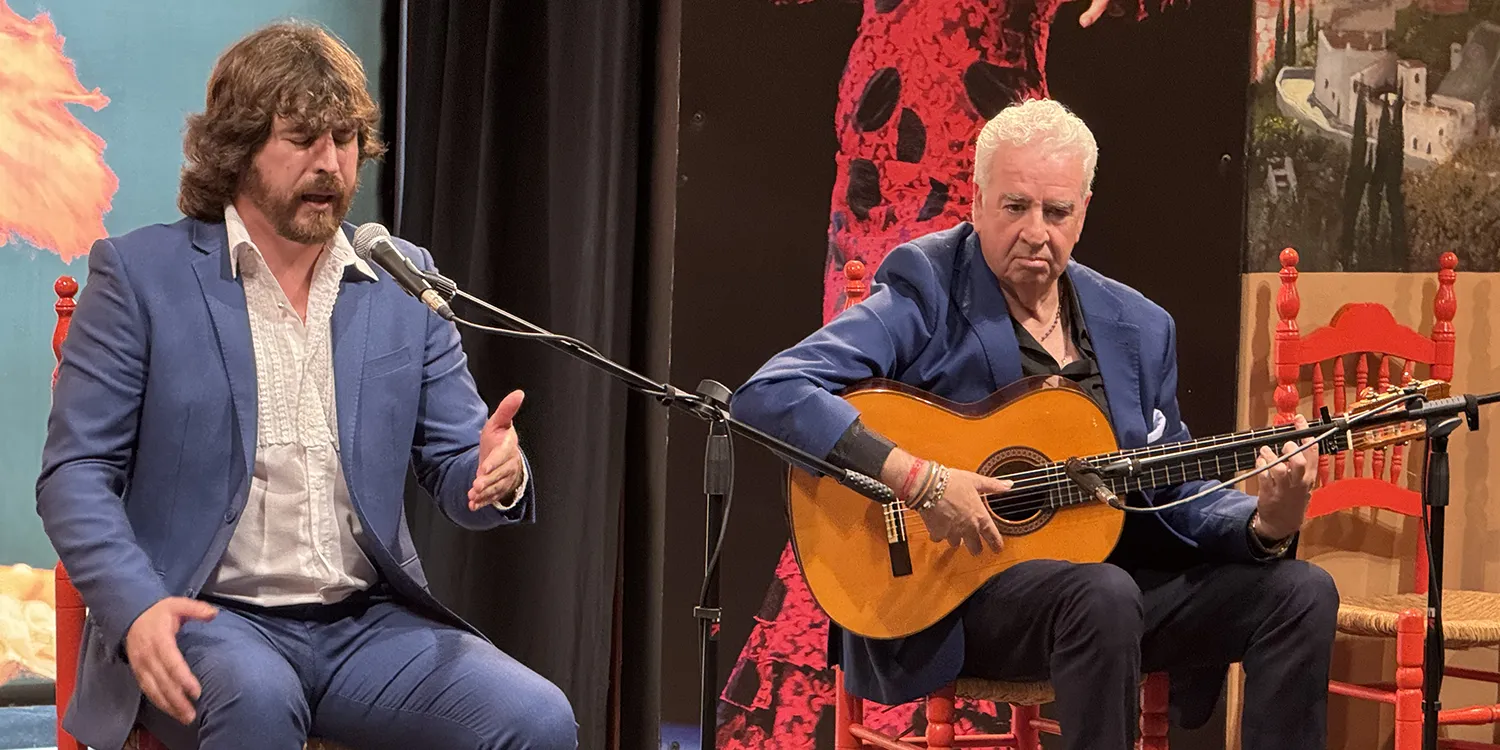 Gregorio Moya y Paco Cortés. Peña Flamenca La Yerbabuena, Ogíjares (Granada). 21 de marzo de 2025. Foto: Antonio Conde
