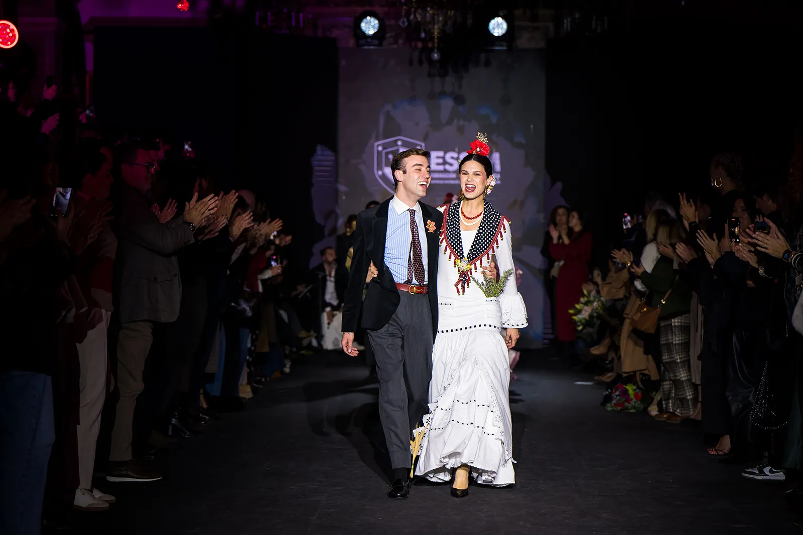 Diseños de la Cátedra Flamentex en la pasarela We Love Flamenco. Foto: Escuela Superior Sevilla De Moda ESSDM