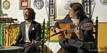 Miguel Lavi y Paco León. Peña Cultural Flamenca Femenina de Huelva. 21 nov 2025. Foto: Jesús Naranjo