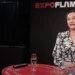 Almudena Molinares, viuda de Juan Moneo El Torta, en su visita a Espacio expoflamenco, abril 2023.