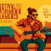 Festival Patrimonio Flamenco 2025 Cabecera - Dibujo de hombre sentado con guitarra, frente al mar.