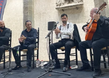 Antonio Agujetas Chico y Domingo Rubichi. Espacio Sabicas, Pamplona. XII Festival Flamenco On Fire. 27 agosto 2025. Foto: Juan Garrido