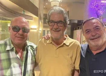 Domingo Rubichi, Rafael Riqueni y Manolo Franco, en el hotel del Flamenco On Fire. Foto: Juan Garrido