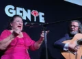 María Vargas y José Gálvez, en la primera parte del recital. Peña Buena Gente, Jerez. Foto: Juan Garrido