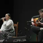 Cecilia Jiménez y Alba Espert. Semifinal del Circuito Andaluz de Jóvenes Flamencos. LXIV Festival de Cante Jondo Antonio Mairena. Mairena del Alcor, Sevilla. 2 sep 2025. Foto: Kiko Valle